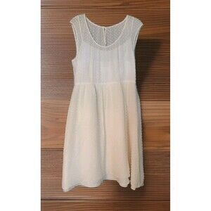 J Crew Women Sleeveless Dress Size 10 White/Off White. Read Description A-line